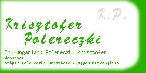 krisztofer polereczki business card